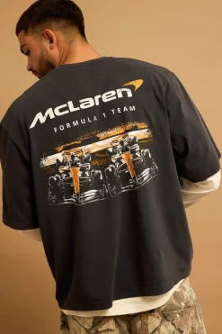 McLaren 1963 Boxy Tee Washed Black Black