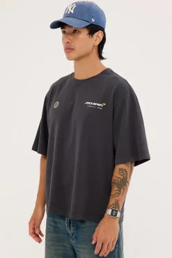 McLaren 1963 Boxy Tee Washed Black Black