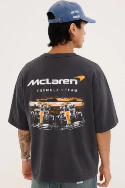 McLaren 1963 Boxy Tee Washed Black Black