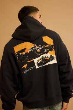 McLaren 38 Hoodie Washed Black Washed Black