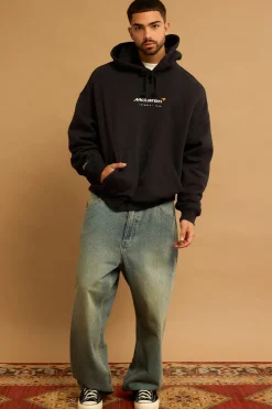 McLaren 38 Hoodie Washed Black Washed Black
