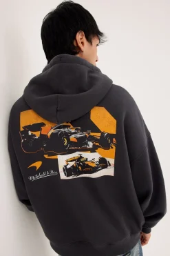 McLaren 38 Hoodie Washed Black Washed Black