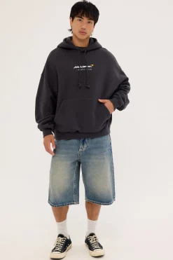 McLaren 38 Hoodie Washed Black Washed Black