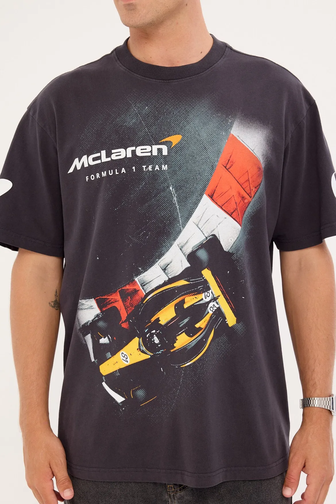 McLaren Birdseye Apex Tee Washed Black