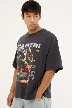 McLaren Piastri Signature Boxy Tee Washed Black