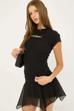 Mecha Baby Tee Black