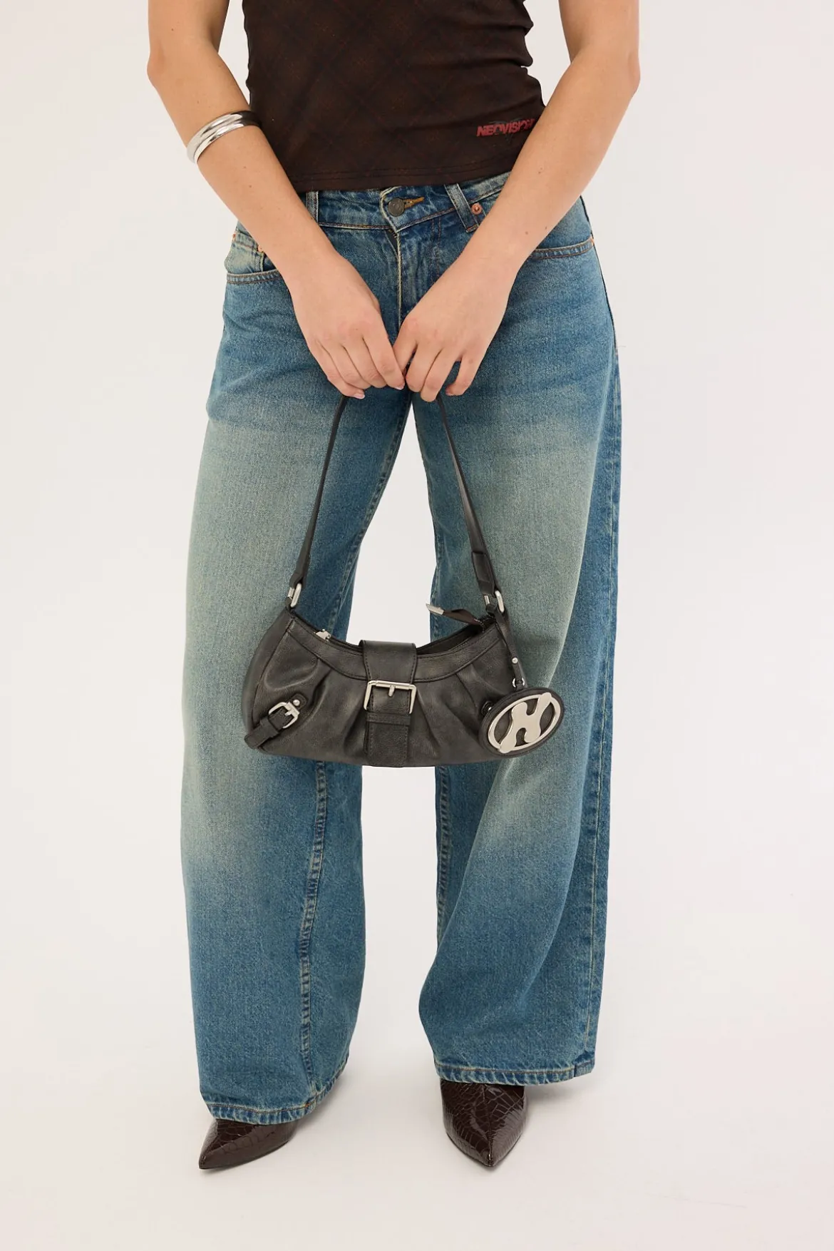 Memento Metal Keyring Bag Charcoal