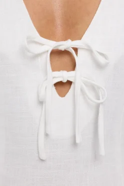 Menorca Halter Mini Dress White