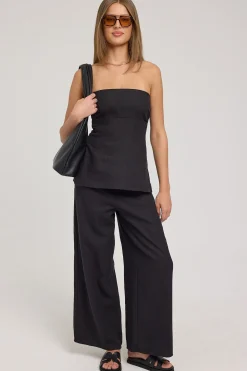 MENORCA LINEN PANT Black