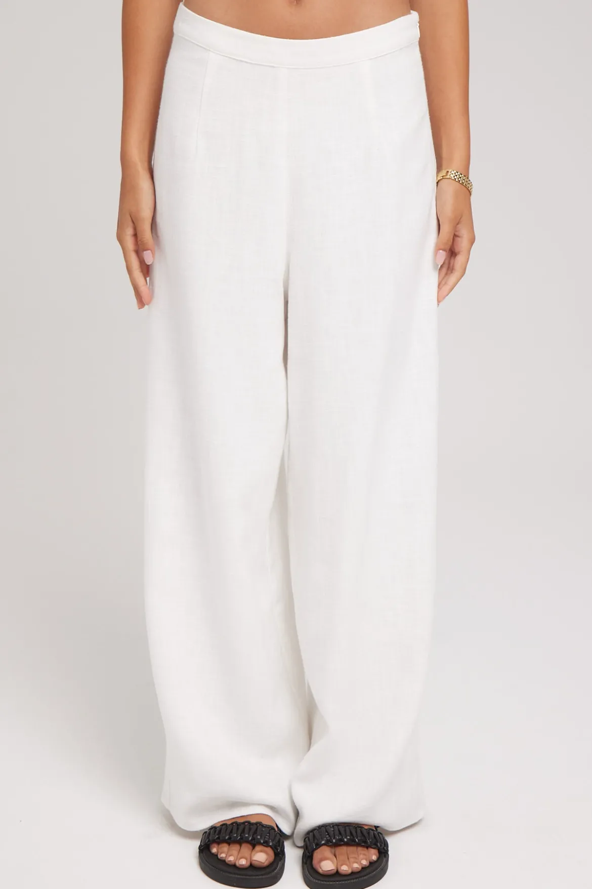 MENORCA LINEN PANT White