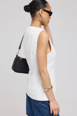 Menorca Long Line Vest White