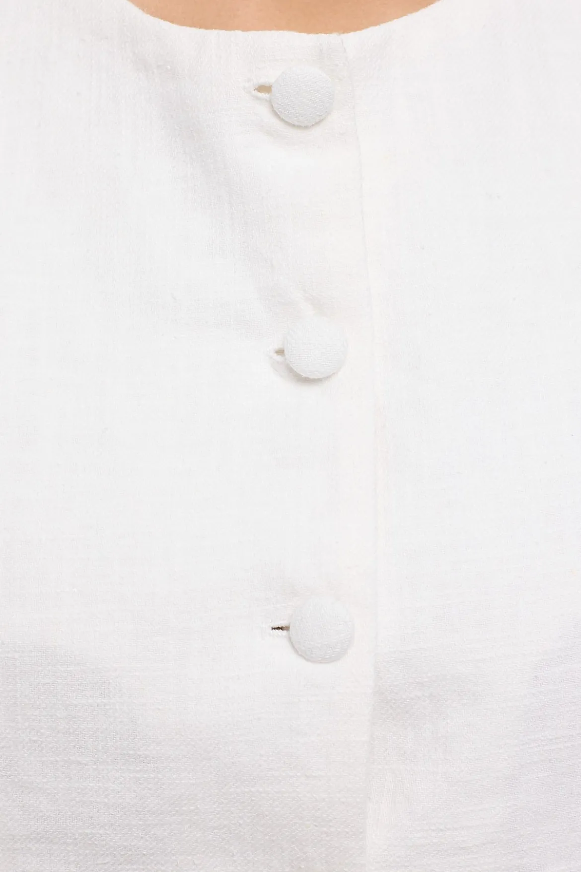 Menorca Long Line Vest White