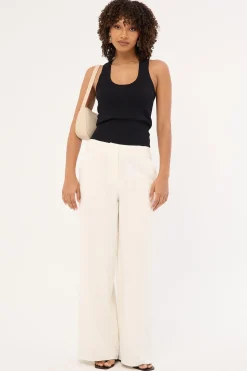 Menorca Low Rise Linen Pant White