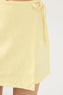 Menorca Tie up Skort Lemon