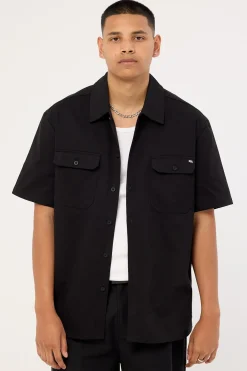Mens Button Up Shirt Black