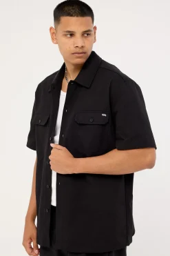 Mens Button Up Shirt Black