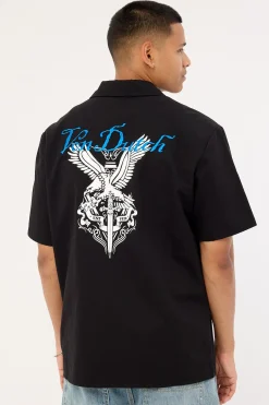 Mens Button Up Shirt Black