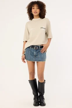 Merch Cropped Street Super Heavy Tee Washed Granite