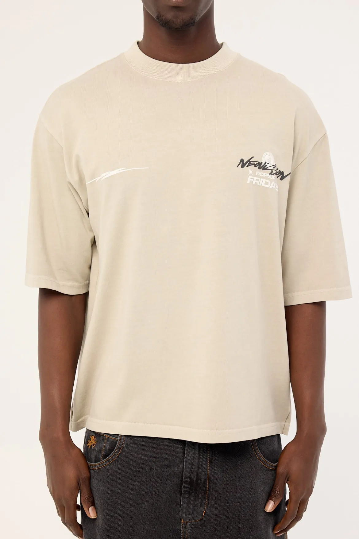 Merch Cropped Street Super Heavy Tee Washed Granite