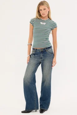 Mercy Baby Tee Pink Stripe