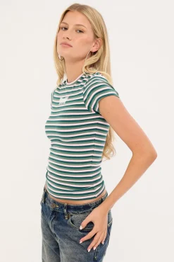 Mercy Baby Tee Pink Stripe