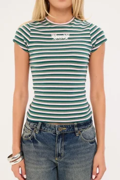 Mercy Baby Tee Pink Stripe