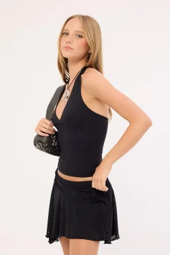 Meshiah Mesh Mini Skort Black
