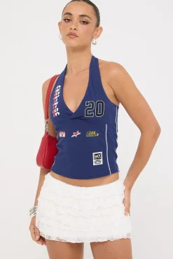 Metro Worldwide Halter Top Navy