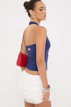 Metro Worldwide Halter Top Navy