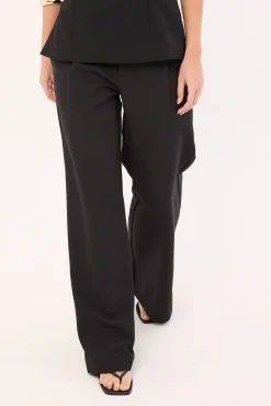 Mia Straight Low Rise Pants Black