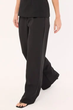 Mia Straight Low Rise Pants Black