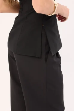 Mia Straight Low Rise Pants Black