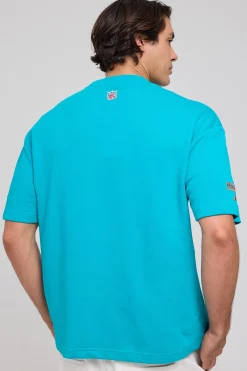 Miami Loopback Raptor Tee Aqua