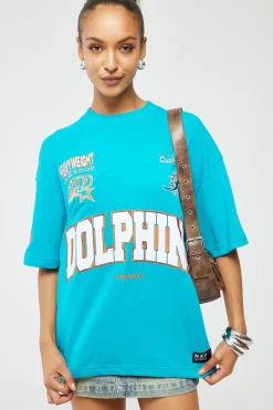 Miami Loopback Raptor Tee Aqua
