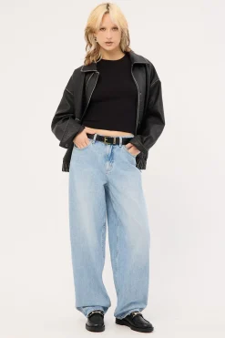 Mid Baggy Taper Jean Concrete Blue