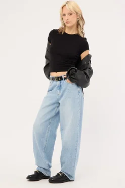 Mid Baggy Taper Jean Concrete Blue