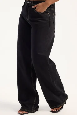 MID RISE BAGGY JEAN Washed Black