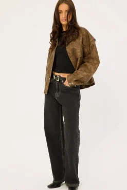 Mid Rise 90's Slouch Jean Washed Grey