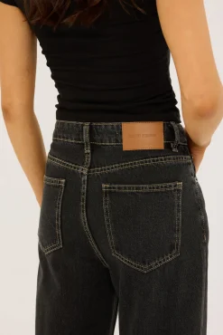 Mid Rise 90's Slouch Jean Washed Grey