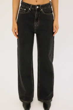 Mid Rise 90's Slouch Jean Washed Grey