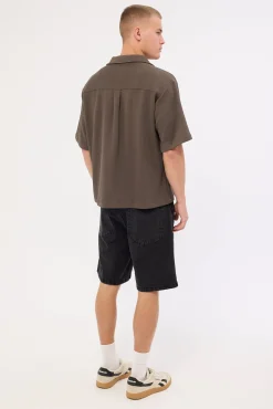 Mid Slacker Denim Short Aged Black