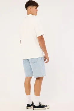 Mid Slacker Denim Short Serenity Blue