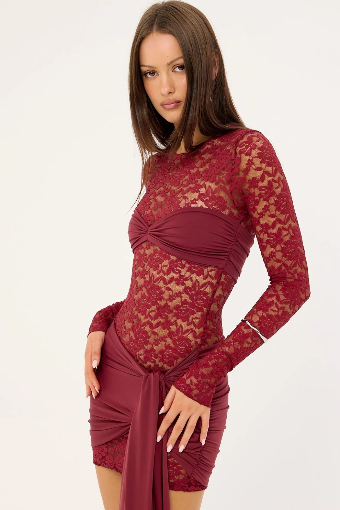 Midnight Mini Dress Garnet