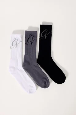 Midvale Sock 3 Pack Black/Dark grey/White