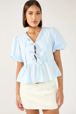 Mika Denim Mini Skirt Cream