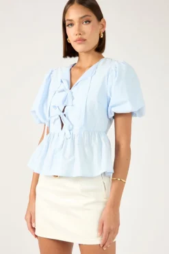 Mika Denim Mini Skirt Cream