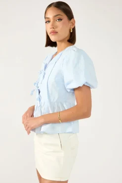 Mika Denim Mini Skirt Cream
