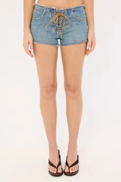 Mika Low Rise Micro Short Dirty Dust Blue