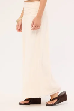 Millie Mesh Maxi Skirt Off White