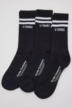 Minimal Thrills 3 Pack Sock Black